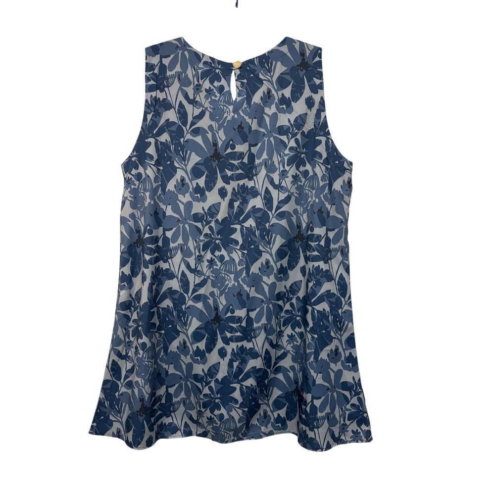 Ripskirt Hawaii Sundress Short XL Blue Floral Pockets Knee Length Sleeveless - Picture 8 of 9